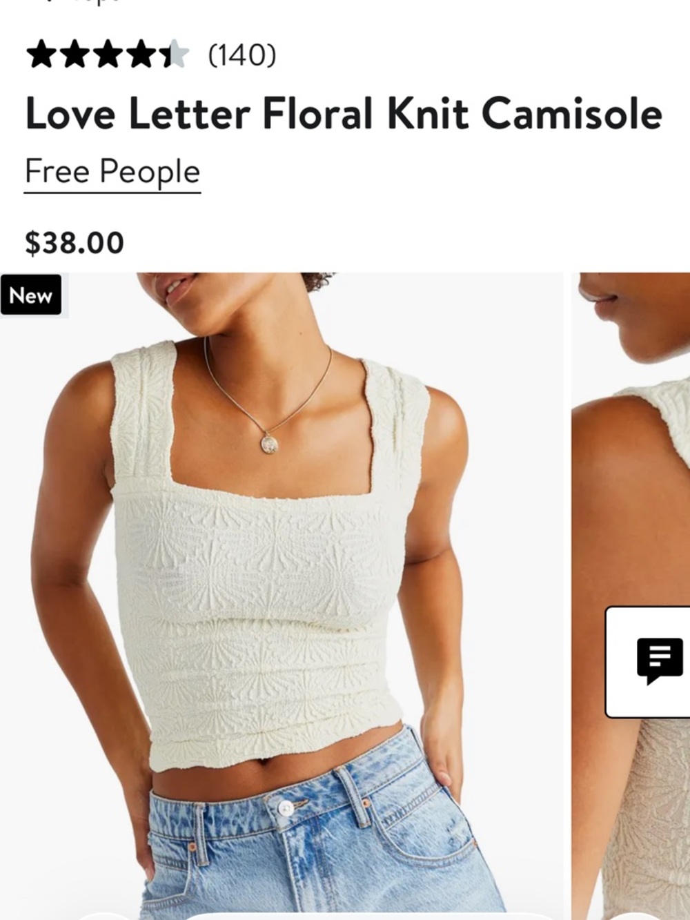 Love Letter Floral Knit Camisole free people